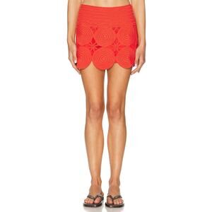 SimonMiller Beep Beep Mini Skirt Coral Red